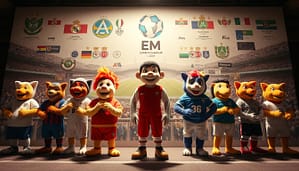 Die EM-Maskottchen im Wandel der Zeit